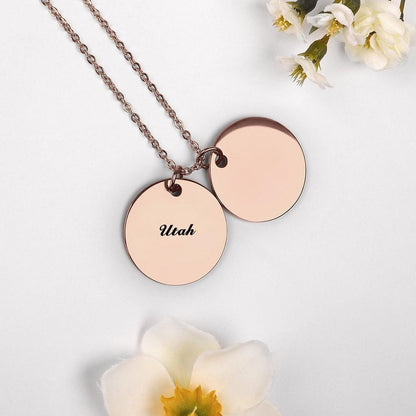 Double Disc Necklace Utah's Customization