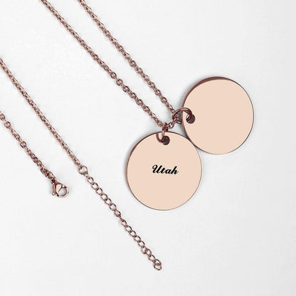 Double Disc Necklace Utah's Customization