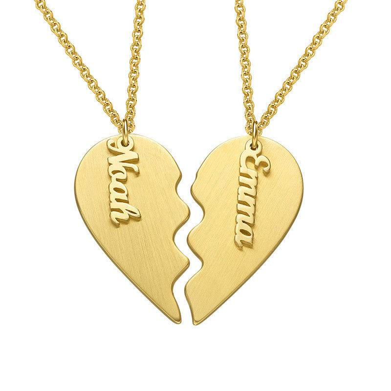 Engraving Heart Shaped Couple Necklace Utah's Customization