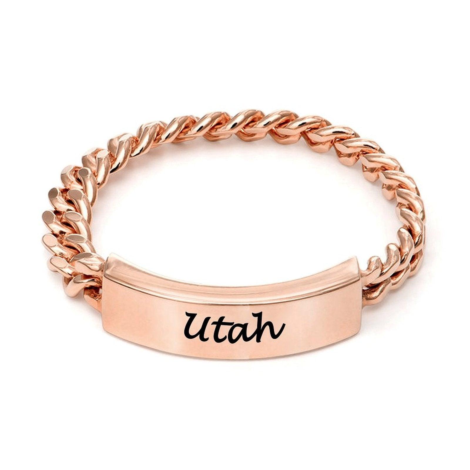 Engraving Name Chain Ring Utah's Customization