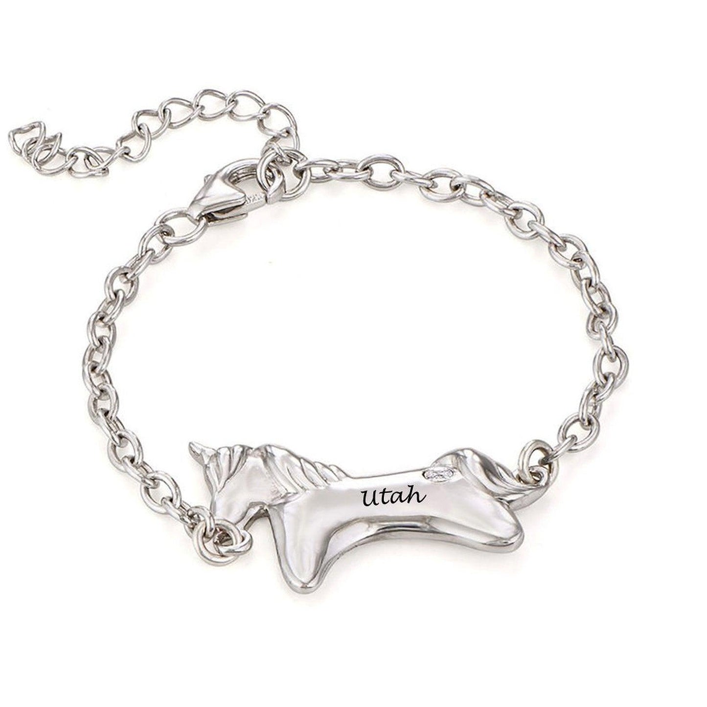 Engraving Unicorn Bracelet Utah's Customization