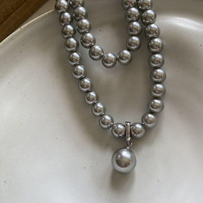 Double Stacked Pearl Necklace