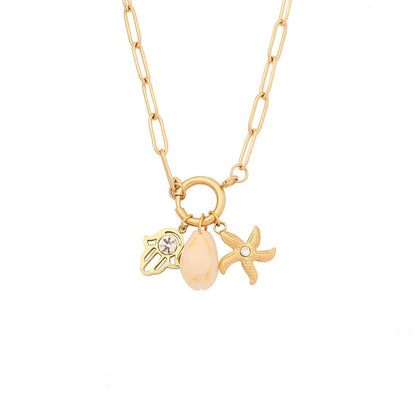 Starfish shell pendant