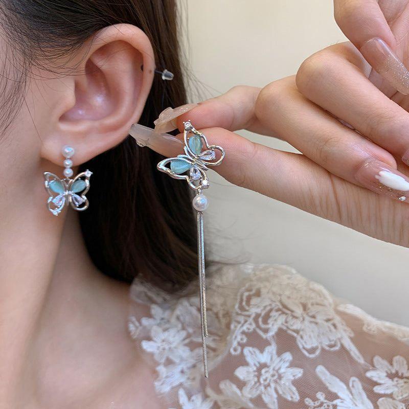 Crystal butterfly earrings