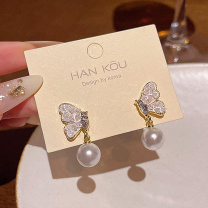 Crystal butterfly earrings