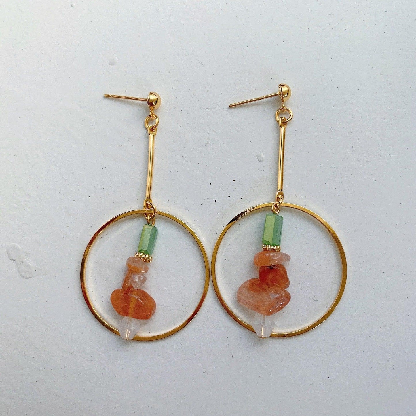 hollow geometric earrings