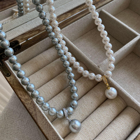 Double Stacked Pearl Necklace