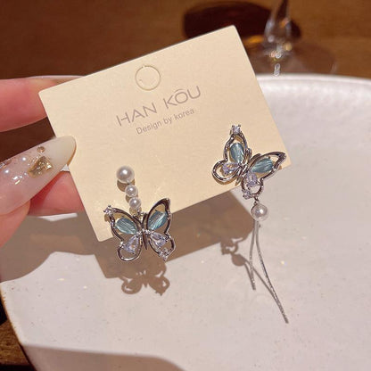 Crystal butterfly earrings