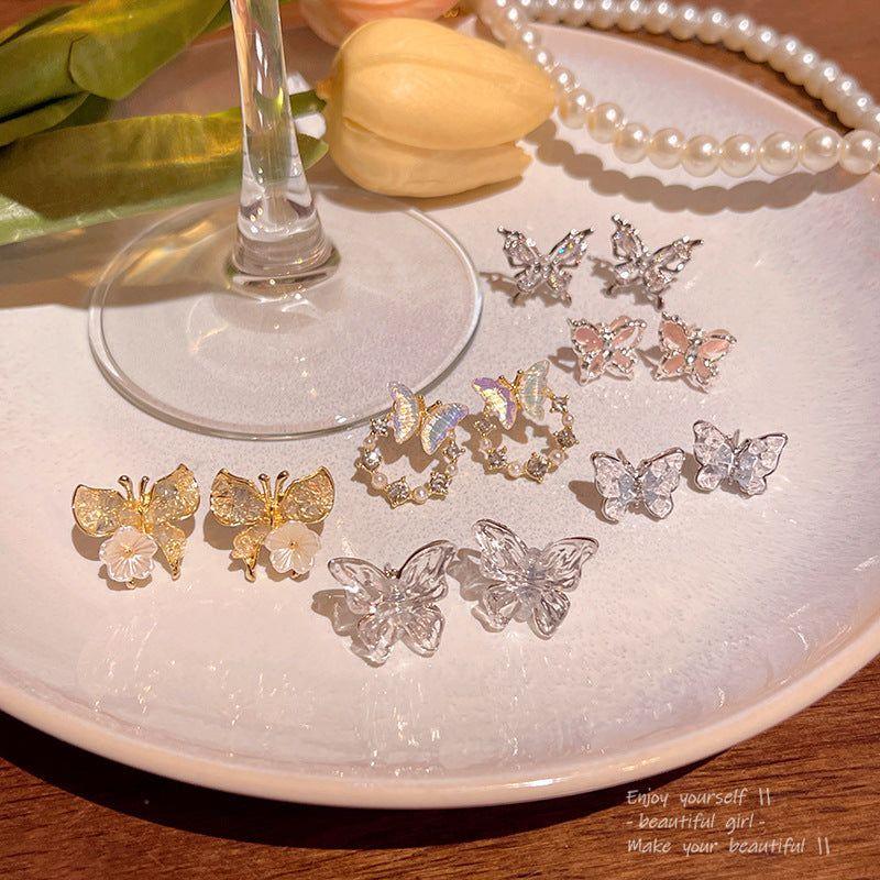 Crystal butterfly earrings