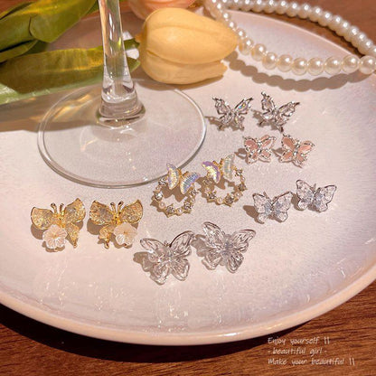 Crystal butterfly earrings