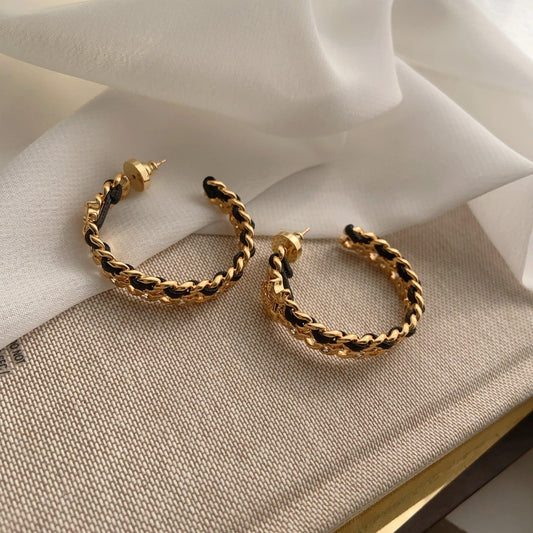 French C-ring earrings