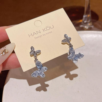 Crystal butterfly earrings