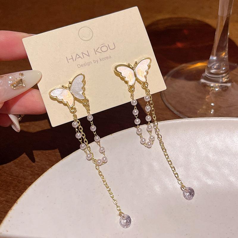 Crystal butterfly earrings