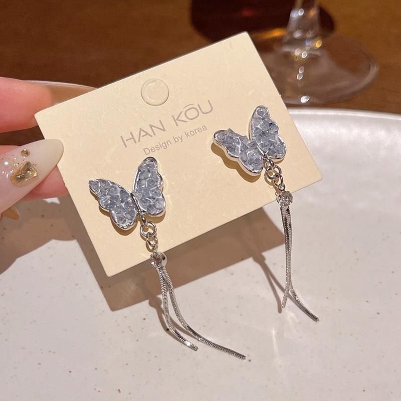 Crystal butterfly earrings