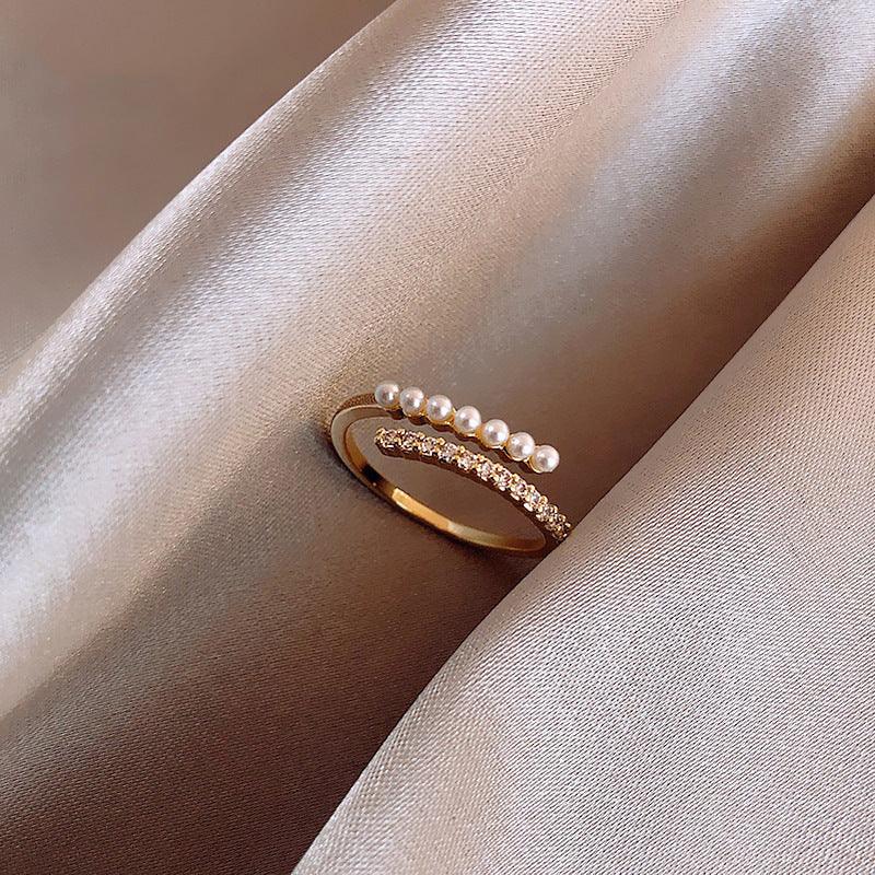 Niche pearl high-end open ring（Adjustable opening）