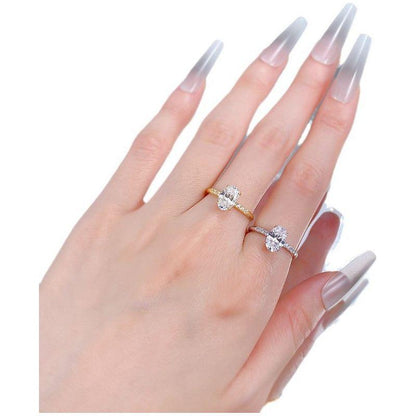 S925 silver pigeon egg ring