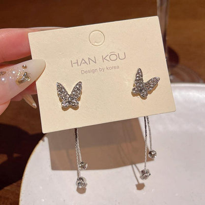 Crystal butterfly earrings