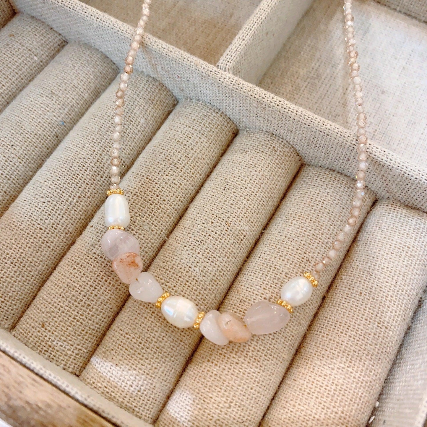 Strawberry crystal necklace