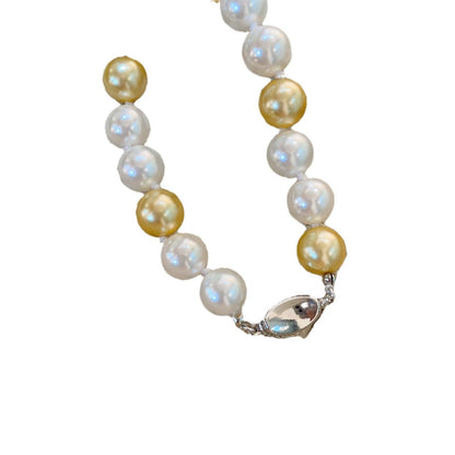 Three-color mixed color candy color pearl necklace