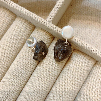 natural crystal earrings