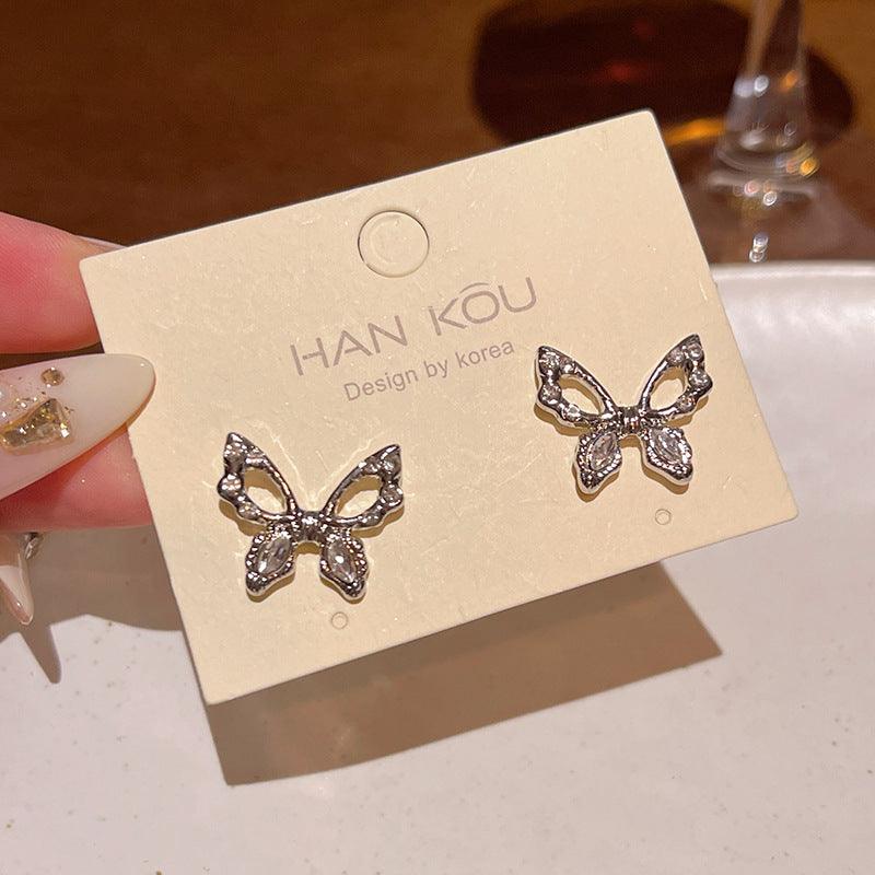 Crystal butterfly earrings