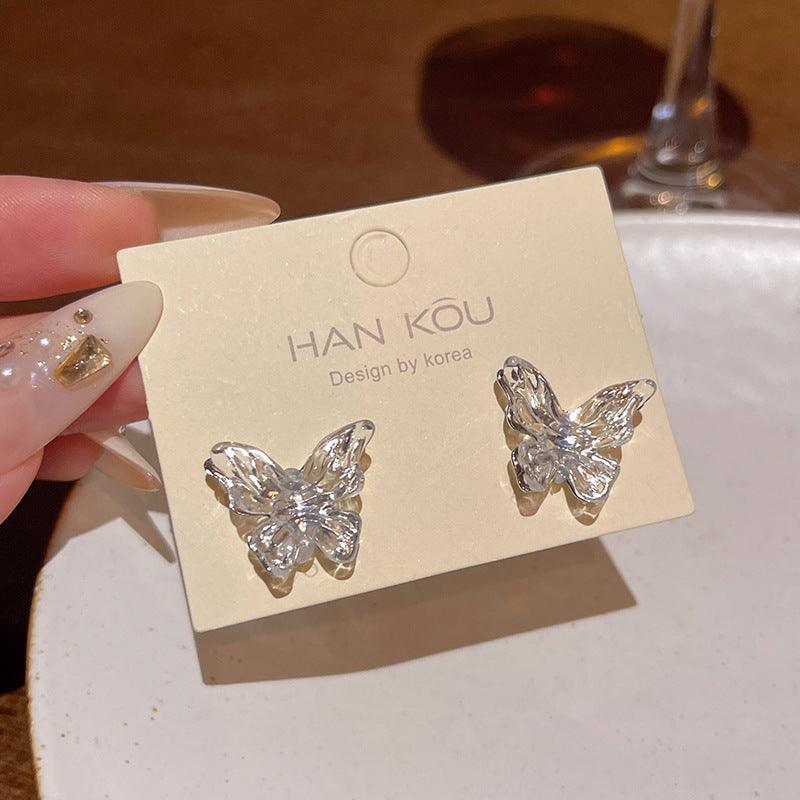 Crystal butterfly earrings