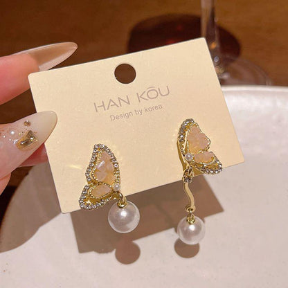 Crystal butterfly earrings