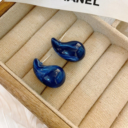 water drop shape earrings French stud earrings