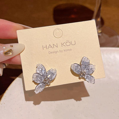 Crystal butterfly earrings