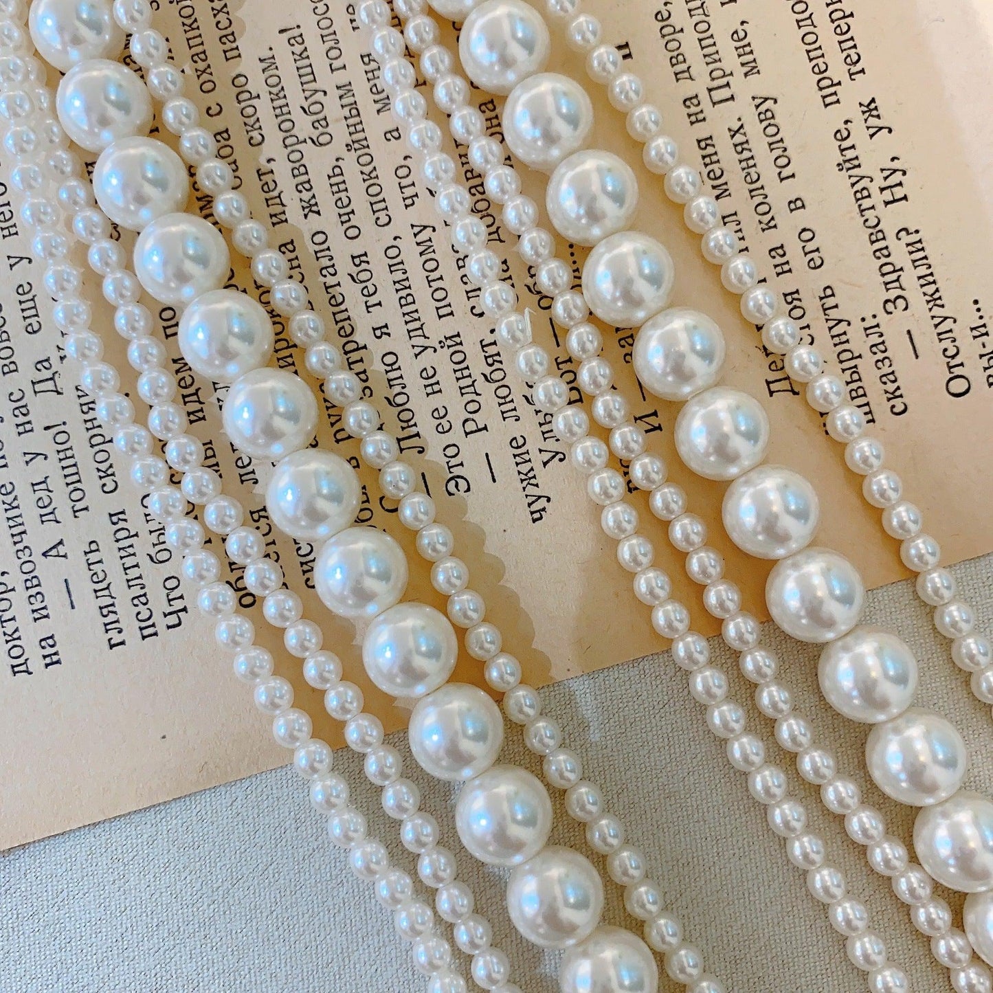 French Vintage Pearl Multi-layer Necklace