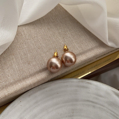 French pearl stud earrings