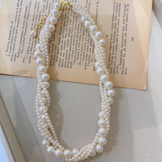 French Vintage Pearl Multi-layer Necklace