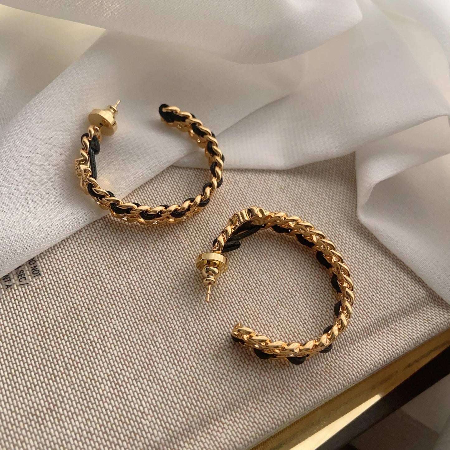 French C-ring earrings