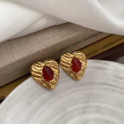 Ruby Vintage Earrings