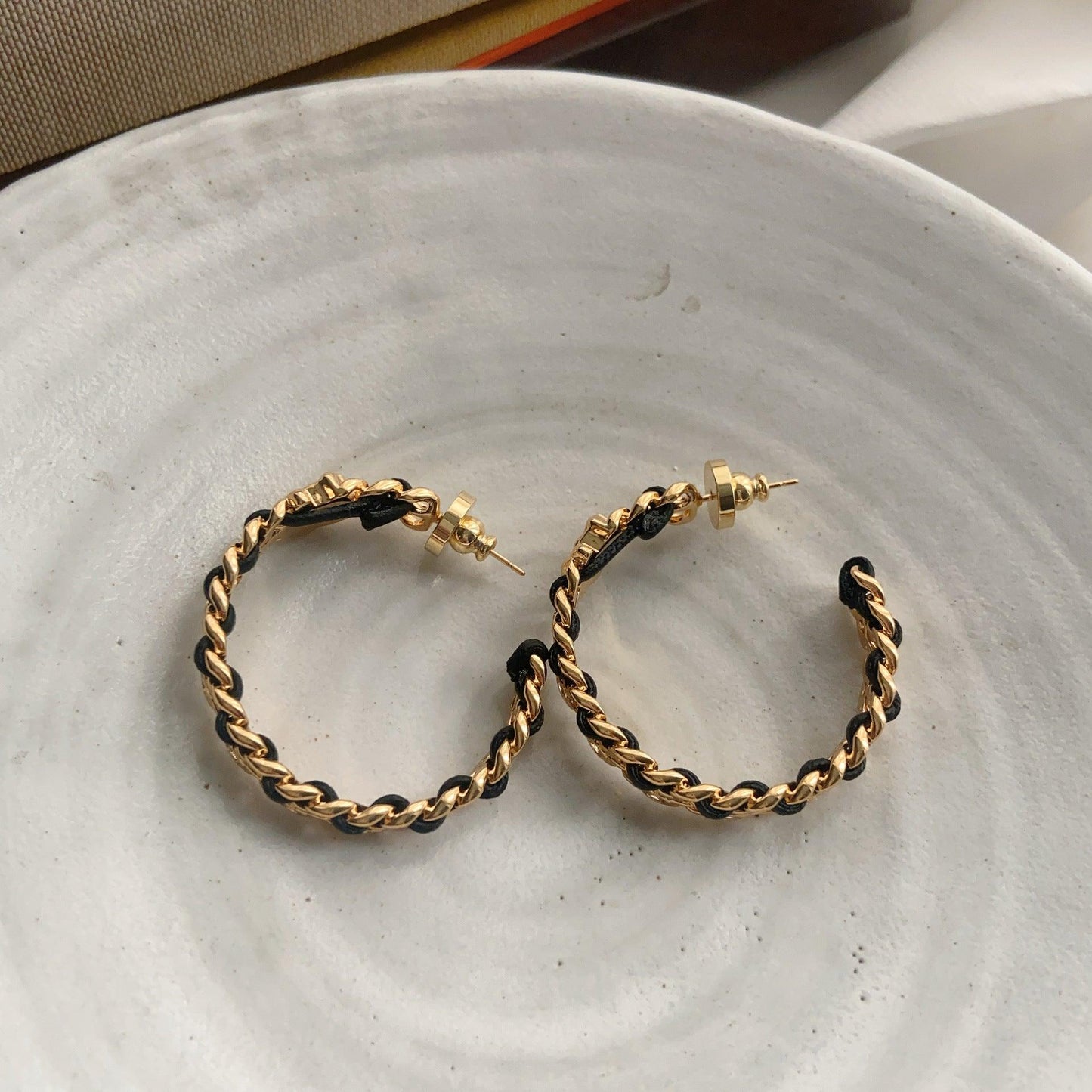 French C-ring earrings