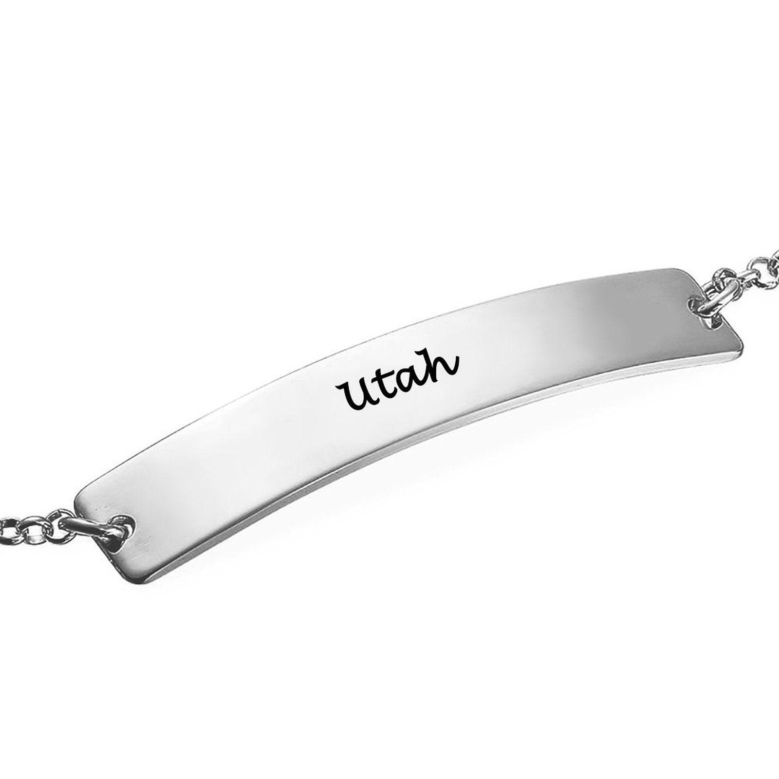 Personalized Coordinate Bracelet Utah's Customization