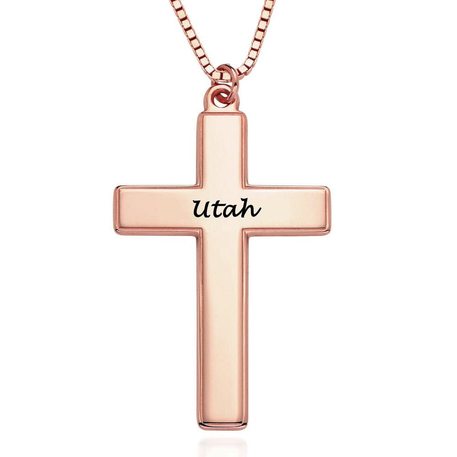 Personalized Cross Necklace Utah's Customization