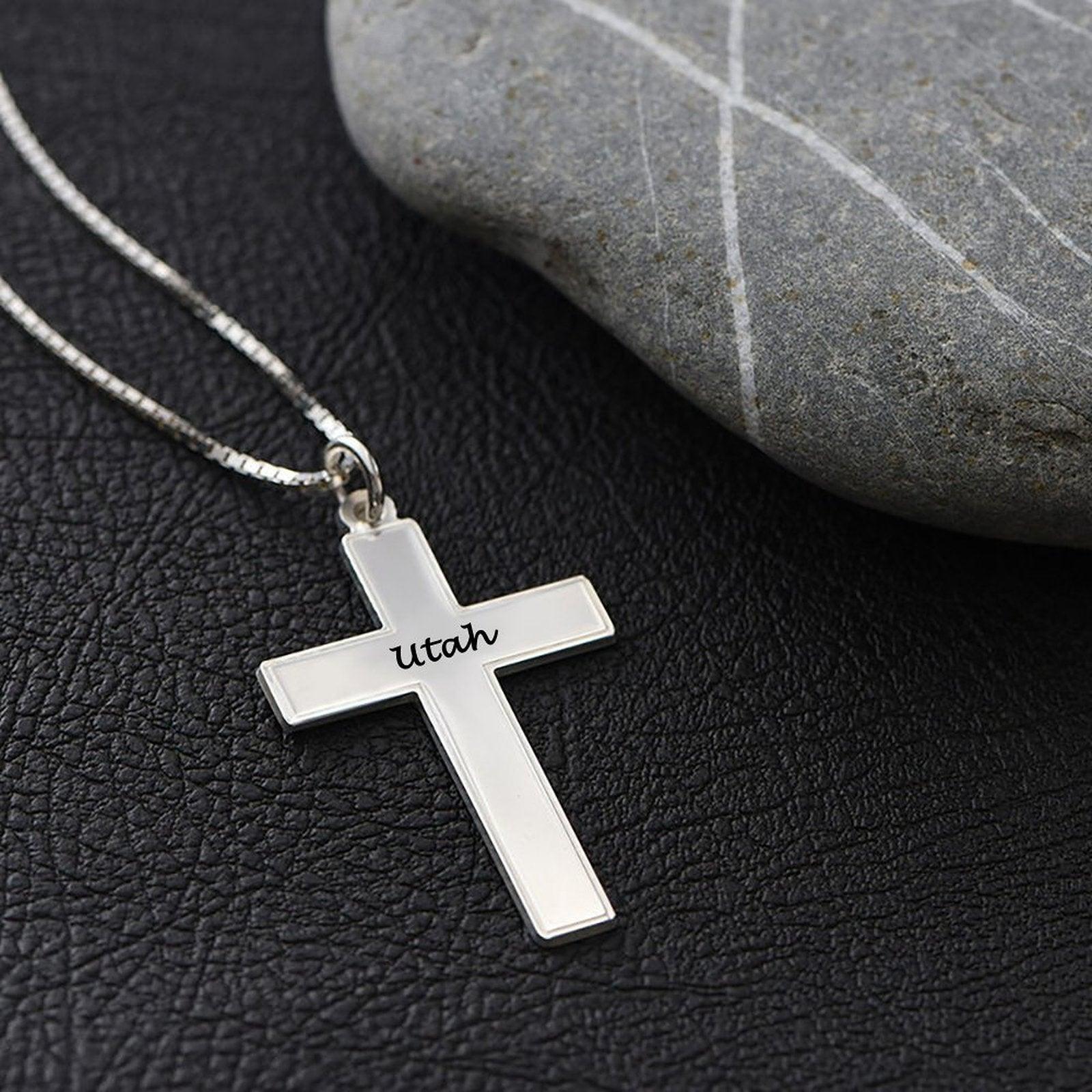 Personalized Cross Necklace Utah's Customization