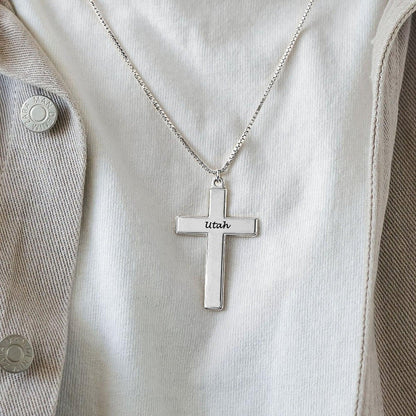 Personalized Cross Necklace Utah's Customization