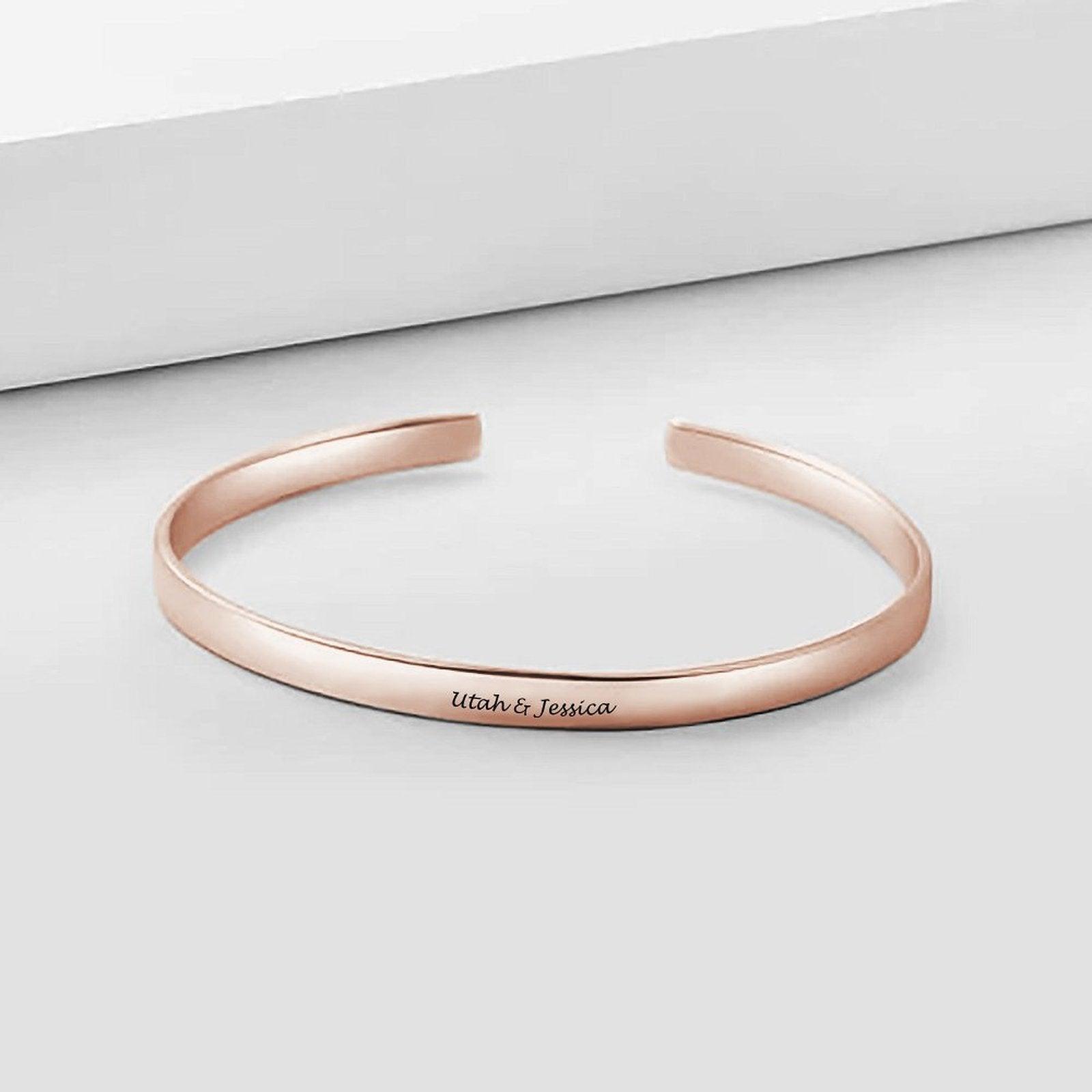 Personalized Simple Open Bracelet Utah's Customization